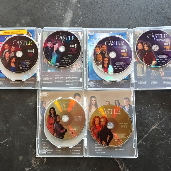 Excellent Used Condition CASTLE TV Series 5 SEASON DVD Collector's 25 disc set - Picture 7 of 10